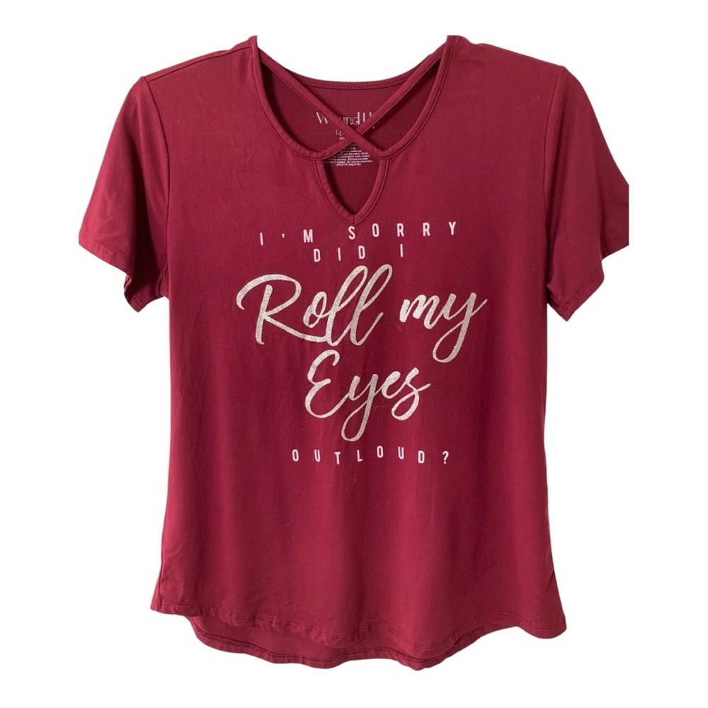 Wound Up Burgundy Graphic Tee Sz Juniors 11-13